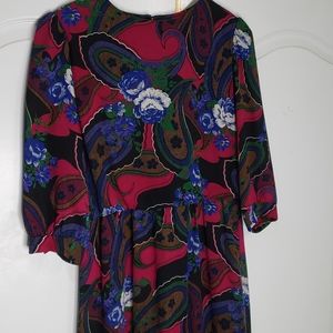 Flowery dress ,long sleeve